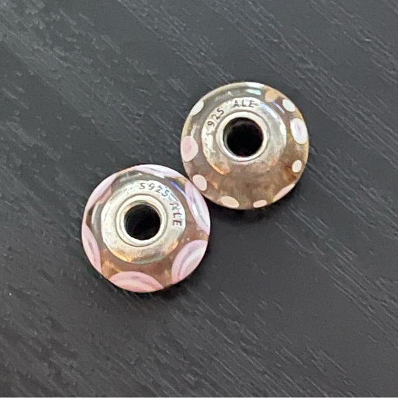 Pandora Pink Bubble Murano Glass Charms - Picture 4 of 5